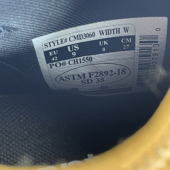 Carhartt Force SD Men’s Size 9 Black Work Shoes Soft Toe Sneakers Lace Up EUC - Picture 9 of 9